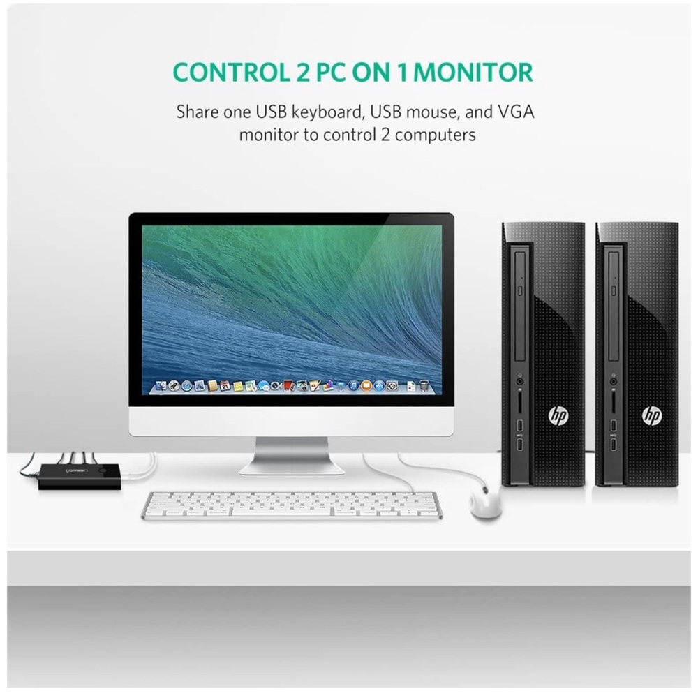 UGREEN USB KVM Switch Box 2 Port - Picture 4 of 4